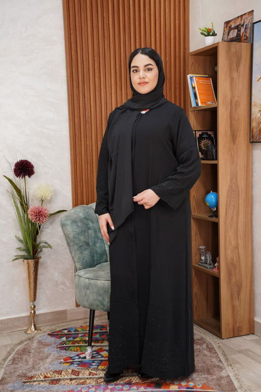 🌸 عباية ميساء الإماراتية بالفولار.. فخامة تليق بكِ 👑